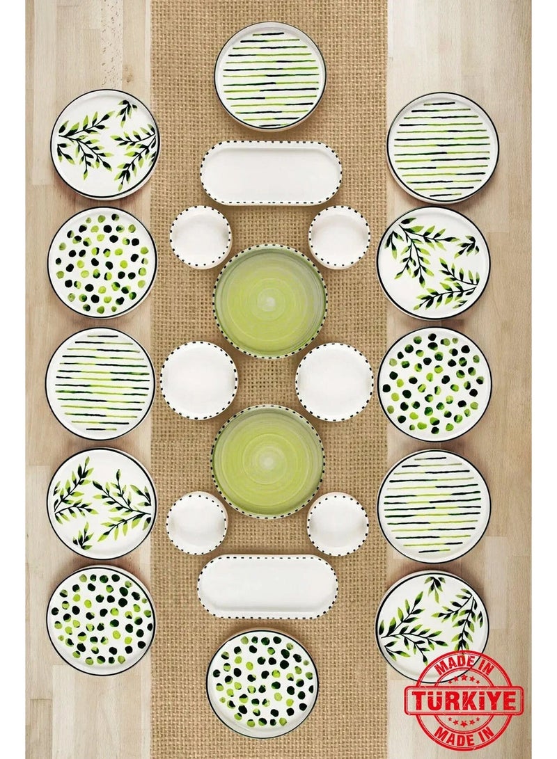 Kitchen Life 22 Piece 12 Person Ceramic Breakfast Set - Image 1